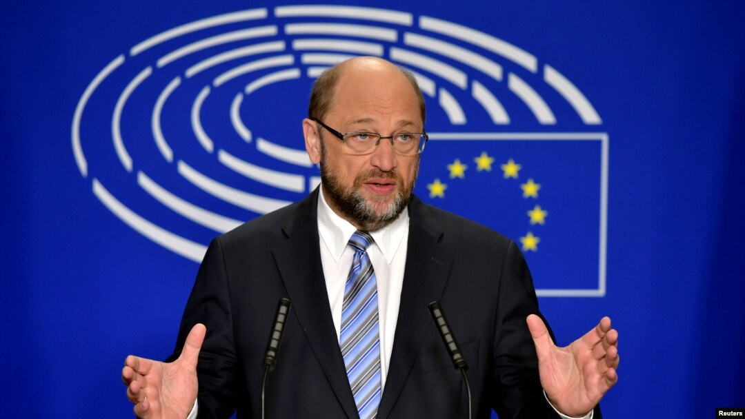 Pemimpin Parlemen Eropa Martin Schulz di Brussels, Belgia (24/6). (Reuters/Eric Vidal)