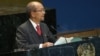 FILE - Leslie Voltaire, adviser to the president of the Transitional Presidential Council of Haiti, speaks at U.N. headquarters in New York, Sept. 23, 2024. Voltaire became president on Oct. 7, 2024, as part of the country's rotating presidency.