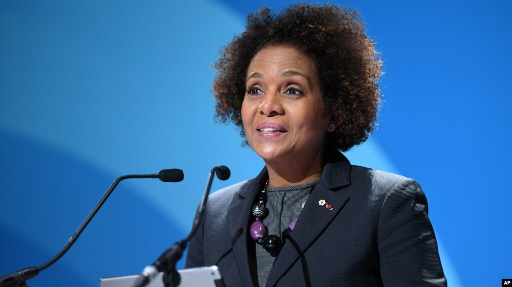 Michaëlle Jean, secrétaire générale de l’Organisation Internationale de la Francophonie au Musée du Quai Branly, à Paris, le 6 décembre 2016.