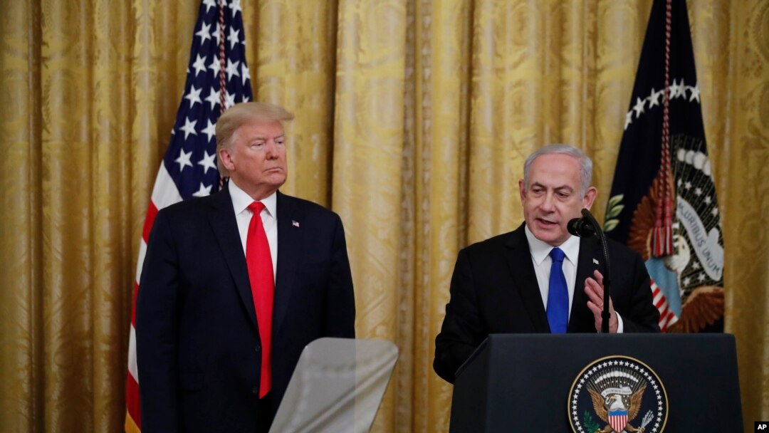 Donald Trump e Benjamin Netanyahu na Casa Branca