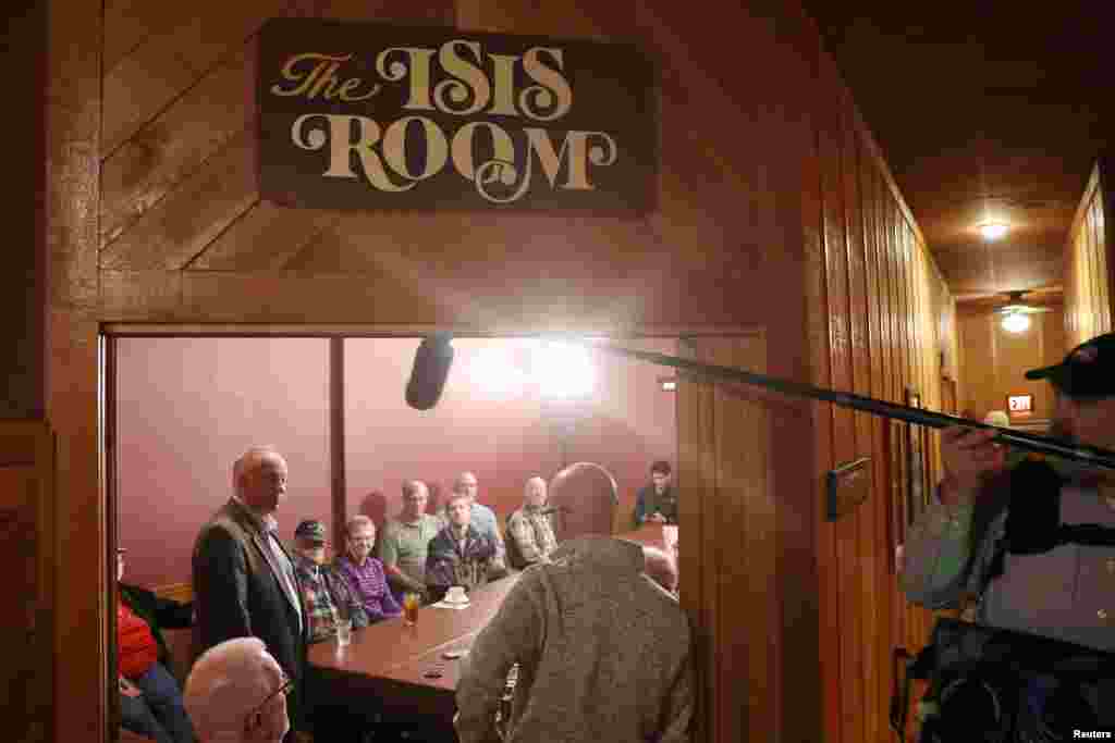 Republican Rep. Steve King talks to voters at the Second Street Emporium restaurant in Webster City, Iowa, Nov. 5, 2018.