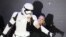 FILE - Carrie Fisher poses as she arrives at the European premiere of "Star Wars, The Force Awakens" in Leicester Square, London, Dec. 16, 2015. 