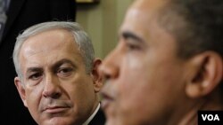 Presiden Barack Obama menerima kunjungan PM Israel Benjamin Netanyahu di Gedung Putih (5/3). Kunjungan Netanyahu terkait kekhawatiran atas nuklir Iran.