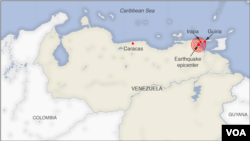 Un sismo de 7,3 grados, según el Servicio Geológico de Estados Unidos, estremeció el noreste de Venezuela, obligando a la evacuación de edificios en Caracas. El movimiento se sintió en Colombia y Ecuador. 