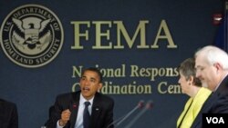 Presiden Obama berbicara pada pertemuan persiapan menghadapi badai Katrina di Washington yang diadakan badan penggulangan bencana AS, FEMA (foto: dok.)