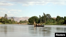 에티오피아 바히르다르 인근 블루나일강 위를 떠가는 뗏목. (자료사진)