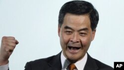 梁振英當選香港特首