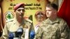 نشست خبری یحیی رسول سخنگوی ارتش عراق (چپ) و جان دوریان سخنگوی ائتلاف بین المللی به رهبری آمریکا در بغداد - ۲۲ فروردین ۱۳۹۶ 