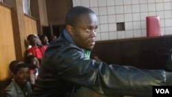 Tajamuka-Sesijikile Campaign spokesman Promise Mkwananzi in court on Saturday.