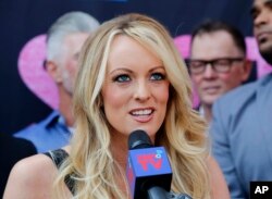 FILE - Stormy Daniels is seen in this May 23, 2018 file photo in West Hollywood, California. (AP Photo/Ringo H.W. Chiu, File)