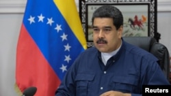 Venezuela's President Nicolas Maduro speaks during a Council of Ministers meeting at Miraflores Palace in Caracas, Venezuela, May 16, 2017. 