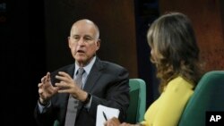 Governor Jerry Brown of California discusses climate action at "We The Future" at Ted Theater on Sept. 21, 2017 in New York.
