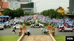 Cambodia elections campaign is underway in Phnom Penh, Cambodia, July 7, 2018. (Ty Aulissa/VOA Khmer)