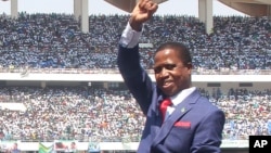 Le président de la Zambie Edgar Lungu, 13 septembre 2016. 