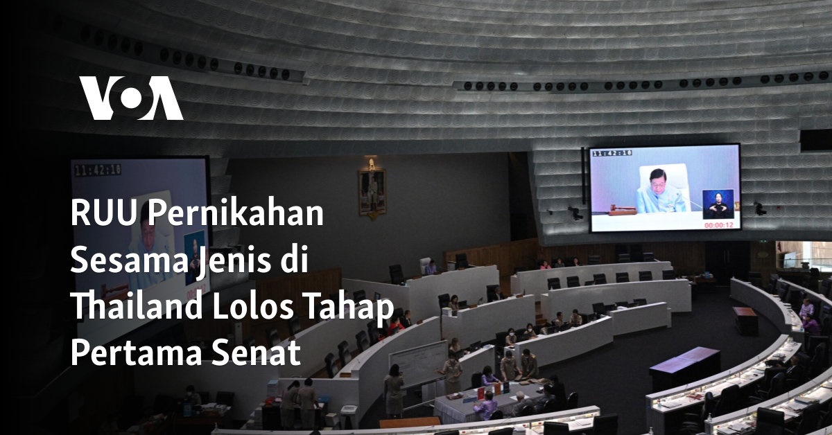 RUU Pernikahan Sesama Jenis Di Thailand Lolos Tahap Pertama Senat