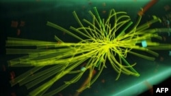 Grafički prikaz sudaranja subatomskih čestica pri brzini bliskoj brzini svetlosti