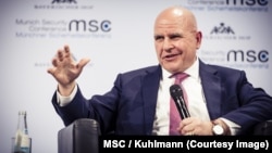 U.S. National Security Adviser H.R. McMaster warns the 54th Munich Security Conference in Germany, Feb. 17, 2018, that "we meet at a critical time for our nations, and indeed for all humanity."
