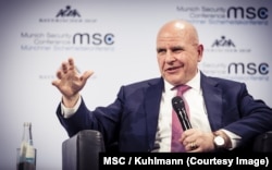 U.S. National Security Adviser H.R. McMaster warns the 54th Munich Security Conference in Germany, Feb. 17, 2018, that "we meet at a critical time for our nations, and indeed for all humanity."