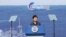 박근혜 한국 대통령이 25일 국립대전현충원에서 열린 제1회 서해수호의 날 기념식에서 기념사를 하고 있다. 