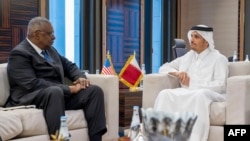 امریکہ کے وزیر دفاع آسٹن نے بھی 19 دسمبر کو قطر کے وزیر خارجہ سے ملاقات کی۔فوٹو اے پی