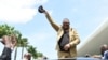 FILE - Tanzanian opposition stalwart Tundu Lissu reacts to supporters upon his return after about five years in exile, at the Julius Nyerere International Airport in Dar es Salaam on January 25, 2023.