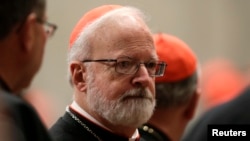 U.S. Cardinal Sean Patrick O'Malley looks on as he attends a prayer at Saint Peter's Basilica at the Vatican on March 6, 2013. 