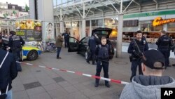 德国海德堡警方开枪把一名男子打成重伤的车祸现场(2017年2月26日)