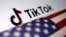 Илустрација го покажува знамето на САД и логото на ТикТок 