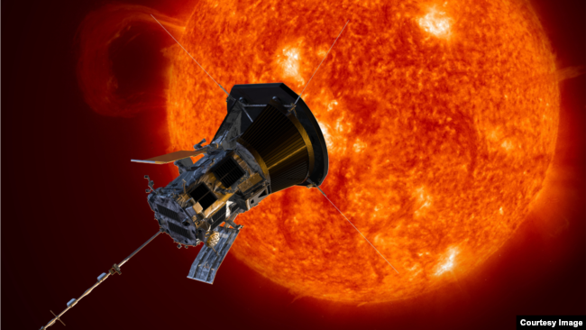 This artist's impression depicts the Parker Solar Probe on a flight around the Sun. (Image Credit: NASA/Johns Hopkins APL/Steve Gribben)