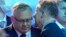 FILE - The U.S. Justice Department on Feb. 22, 2024, charged VTB Bank CEO Andrey Kostin, left, shown here at an economic forum in St.Petersburg, Russia, on June 17, 2022, alleging that he dodged earlier sanctions and laundered money.