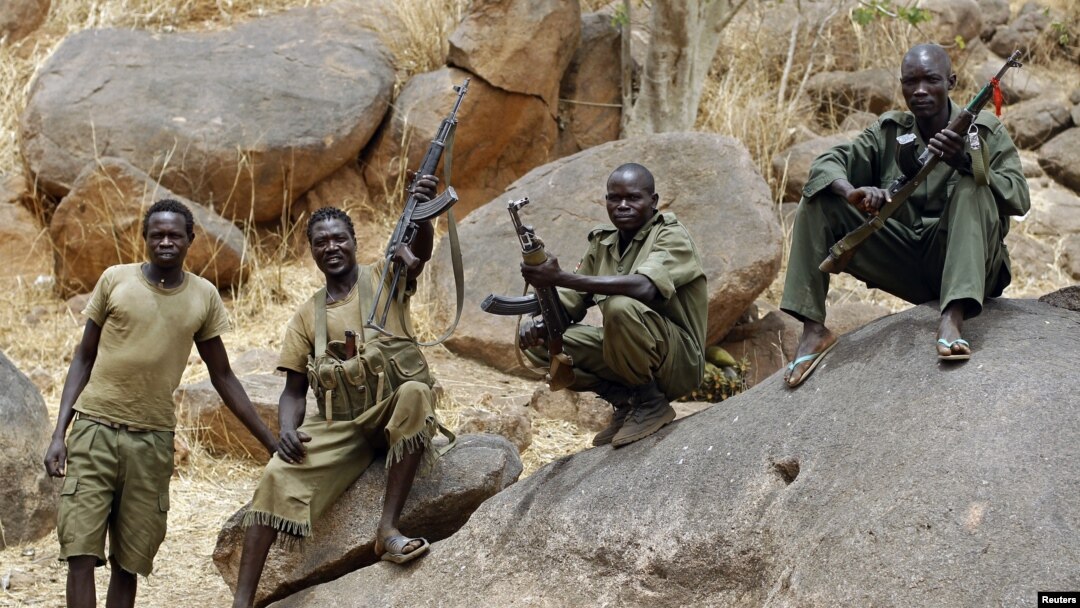 Tentara Sudan Selatan SPLA di pegunungan Nuba, Kordofan Selatan. (Reuters/Goran Tomasevic)