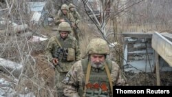 우크라이나 도네츠크의 군인들. (자료사진)
