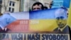 Czech Republic – Protestor holds anti Putin banner during a rally in protest against the Russian military actions in Crimea, in Prague, Czech Republic, 08 March 2014