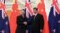 Perdana Menteri Selandia Baru Jacinda Ardern saat bertemu dengan Presiden China Xi Jinping di Beijing, China, 1 April 2019. 