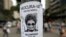 Defaced image of Brazil's President Dilma Rousseff displayed in Belo Horizonte, June 24, 2013.