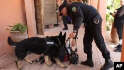 Patrouilles policières à Marrakech, au Maroc, 6 mai 2015