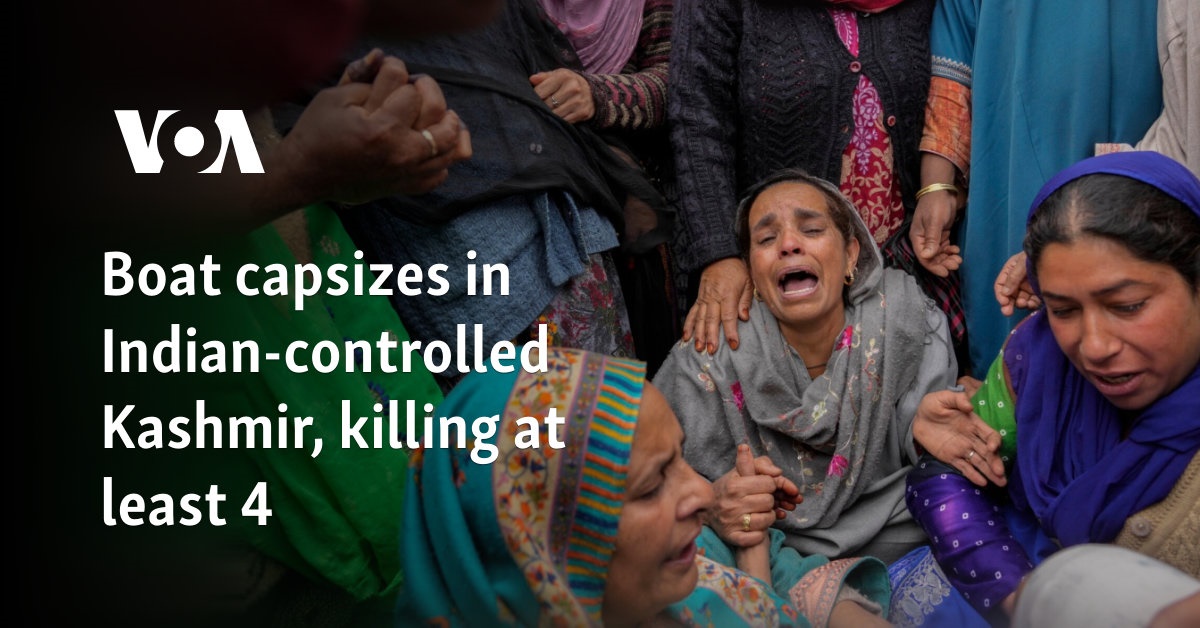 Boat capsizes in Indian-controlled Kashmir, killing at least 4