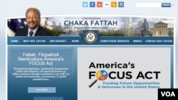 查卡·法塔赫众议员的官方网站截图