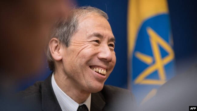 Donald Yamamoto, the new U.S. ambassador to Somalia, speaks during a press conference at the U.S. Embassy in Addis Ababa, Dec. 8, 2017. Yamamoto has 20 years of experience in Somalia and the East Africa region.