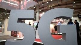 FILE - A logo of the upcoming mobile standard 5G is pictured in Hanover, Germany March 31, 2019.