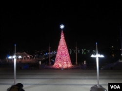 The National Harbor Christmas tree lit up in 2011 (Creative commons photo: Nguyen Nguyen)