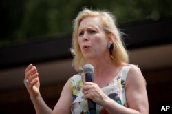 Capres dari Partai Demokrat, Senator Kirsten Gillibrand, di Iowa State Fair, Des Moines, Iowa, 10 Agustus 2019. (Foto: dok).