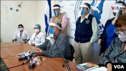 Conferencias de prensa de médicos nicaragüenses independientes. [Foto: Daliana Ocaña/VOA]