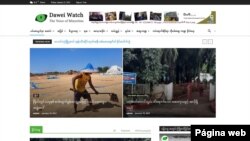 A portion of the homepage of Dawei Watch, an independent news site in Myanmar.