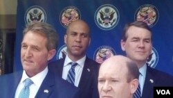 Chris Coons and Jeff Flake in Zimbabwe.