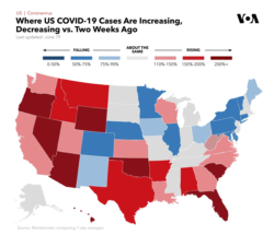 VOA Graphic COVID-19 Cases June 2020