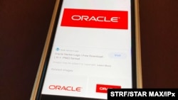 Photo by: STRF/STAR MAX/IPx 2020 9/13/20 TikTok chooses Oracle as U.S. 'Technology Partner'. ByteDance rejects Microsoft's Bid. STAR MAX File Photo: Oracle Logo seen on an iphone 6s.