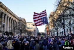 Demonstrators rally extracurricular  the Treasury Department aft  it was reported billionaire Elon Musk has gained entree  to the U.S. Treasury's national  payments strategy   successful  Washington, Feb. 4, 2025.