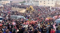 Burial ceremony of the children killed in Turkish shelling