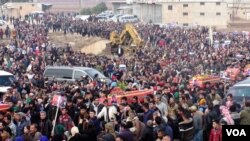 Burial ceremony of the children killed in Turkish shelling